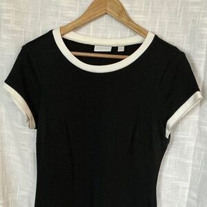 NY & Co black and white, classic slimming dress